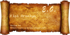 Eipl Orsolya névjegykártya